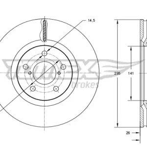 TOMEX Brakes TX 73-23 - Bremsscheibe Preis Gesenkt